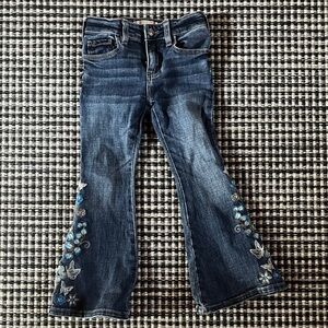NWOT Shyanne Althea Floral Flare Stretch Jeans Little Girls size 5